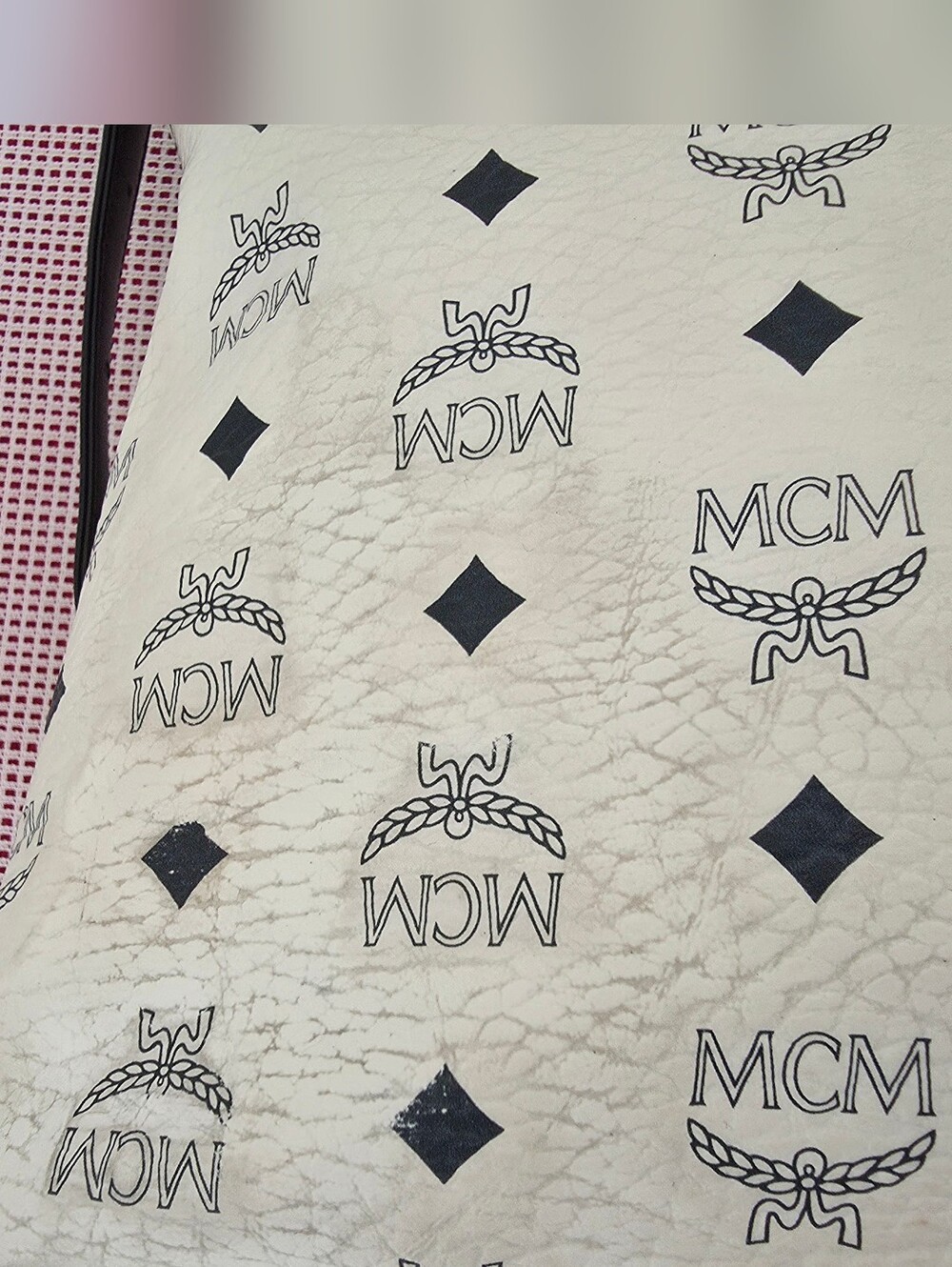 MCM White Monogram Shoulder Bag Vintage AUTHENTIC - Picture 7 of 16